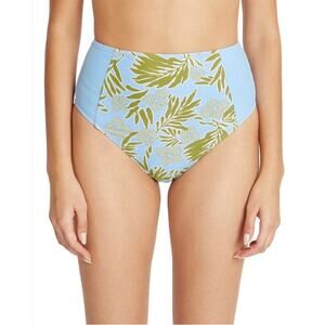 Tanya Taylor Swim Kaia High Rise Bikini Bottom in Horizon Blue size 3X